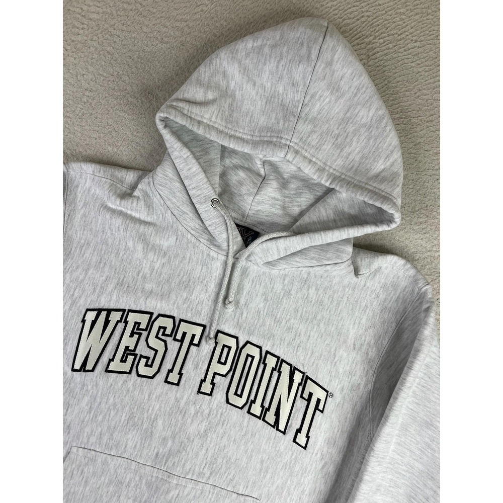 Vintage West Point Hoodie Mens Small Gray NCAA College MV Sport Sweatshirt Y2K - Picture 3 of 8